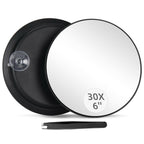 Jadazror Round 30X Magnifying Mirror, 6inch Magnified Mirror with 3 Suction Cups