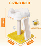 Happi N Pets New Cloud Cat Tree Tower, Cat Scratching Post with Bed, Small Cat