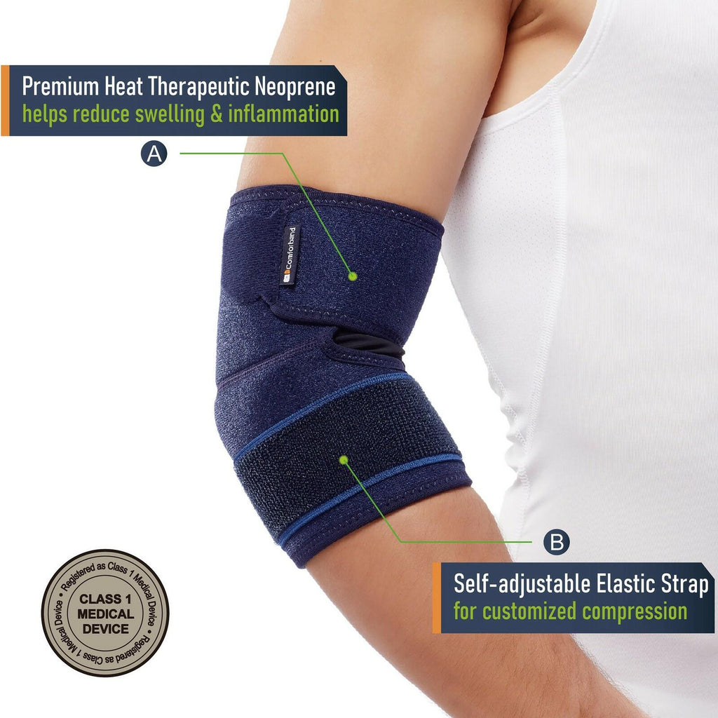 Comforband Adjustable Elbow Brace – Targeted Support for Tennis Elbow, Golfer's