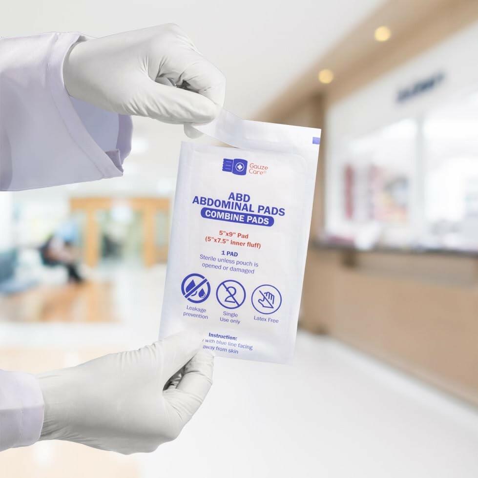 20-Pack GauzeCare Sterile Abdominal Pads 5x9 inch | Extra Absorbent & Thick,