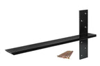 4 Pack Free Hanging T Shelf Bracket, Solid Heavy Duty Steel Knee Wall Hidden