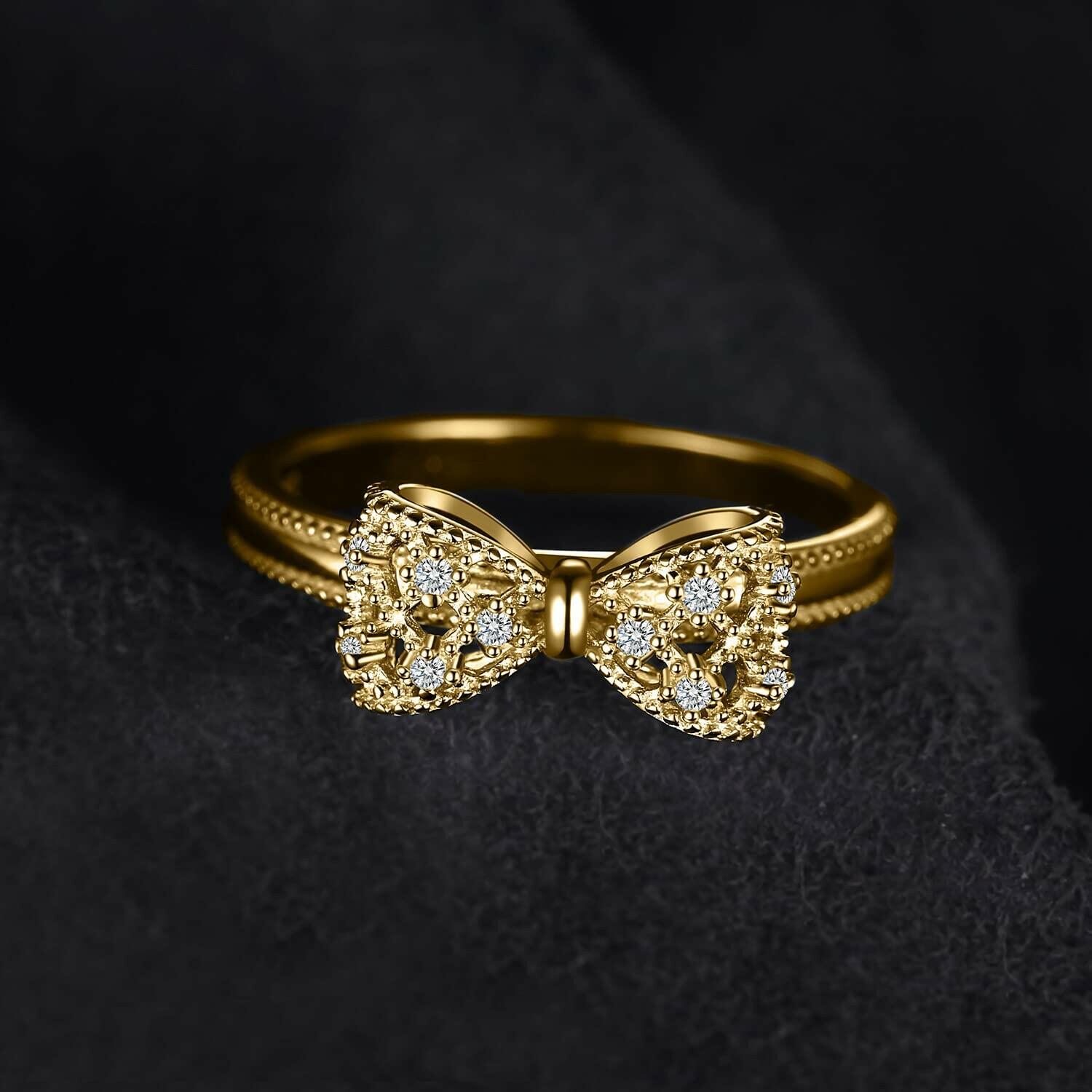 JewelryPalace  Size 8 14k Yellow Gold Plated 925 Sterling Silver Rings for
