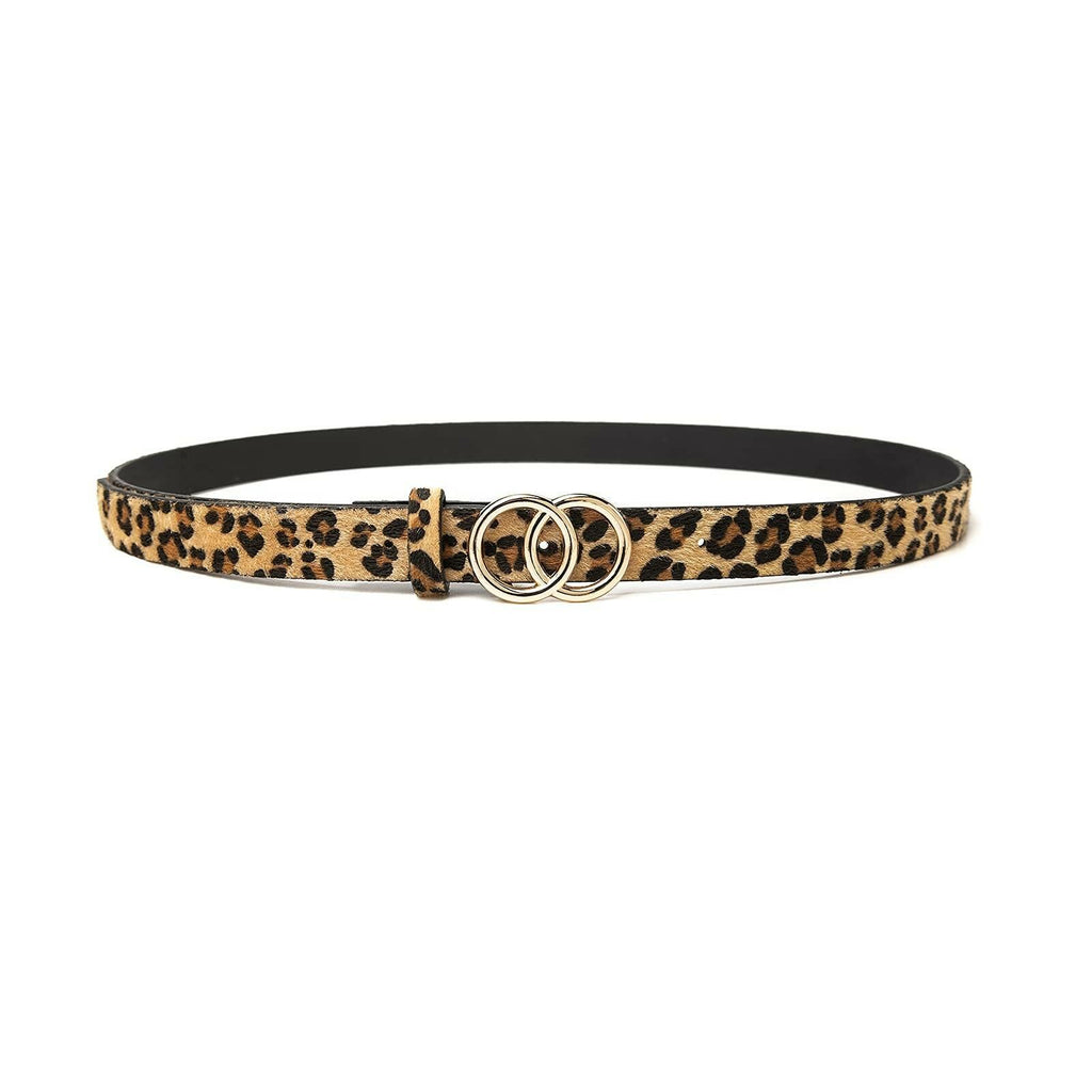 Miss Danger Leopard Belt Alloy Buckle for women Leather Belt with Pants Jeans