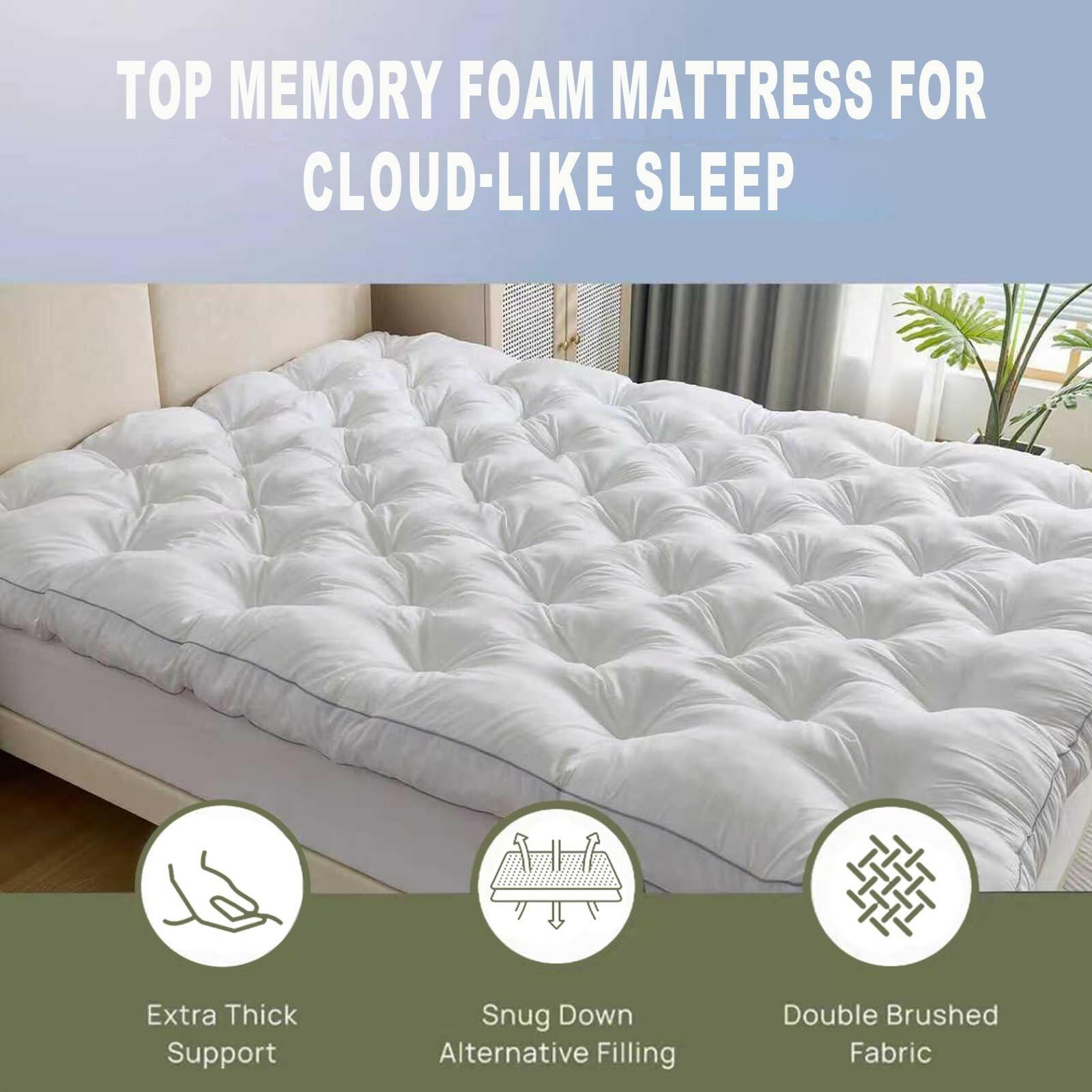 SHOUREN 5 Inch Memory Foam Mattress Topper Full for Back Pain Relief, Extra