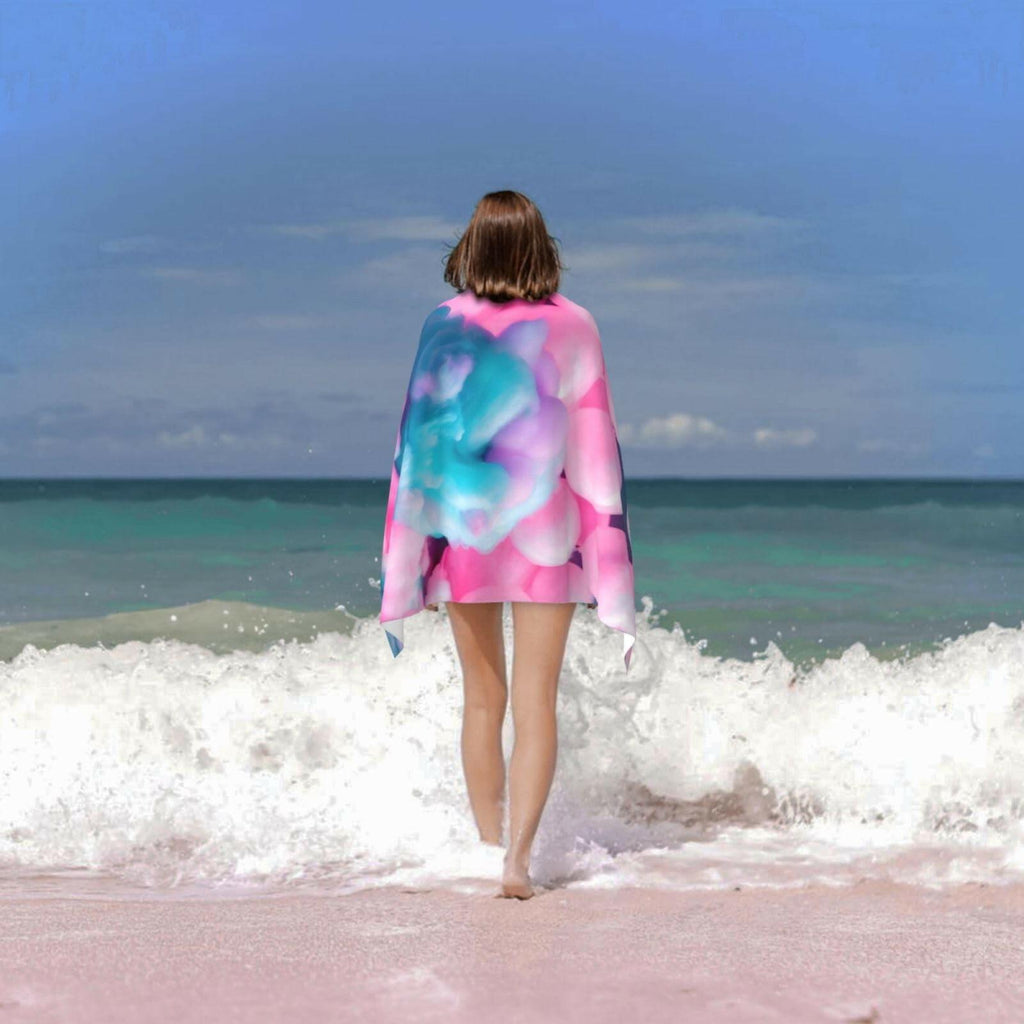 WURTON Red Cotton Candy Print Comfort Beach Towel Your Companion Pool,Camping