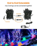 Blingstar Christmas String Lights - 98.4 Ft+9.8 Ft 300 LED Extendable Plug-in 8