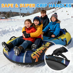 CACSPS Inflatable Snow Tube Sled 48 Inch, Heavy Duty Winter Sledding & Snow
