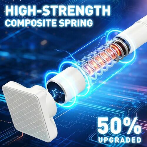 SUNALLY Tension Curtain Rod Room Divider 4-10FT No Drill Floor Ceiling White