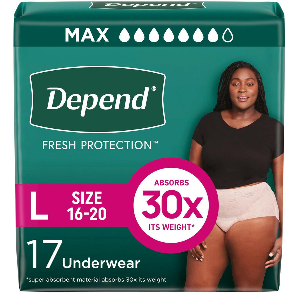 17 count Depend Fresh Protection Adult Incontinence & Postpartum Bladder Leak