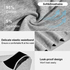 5 Pack Large BATTEWA Womens Leak Proof Underwear Light Incontinence Bikini