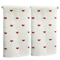YIXAXKAO 2 Pieces Valentine's Day Hand Towels for Bathroom Red Pink Heart Cotton