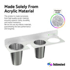 HIIMIEI Hair Tool Organizer Wall Mount, White Acrylic Hot Tool Holder with