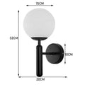 2 Pack Modern Glass Wall Sconce Black White LED Bathroom Vanity Light