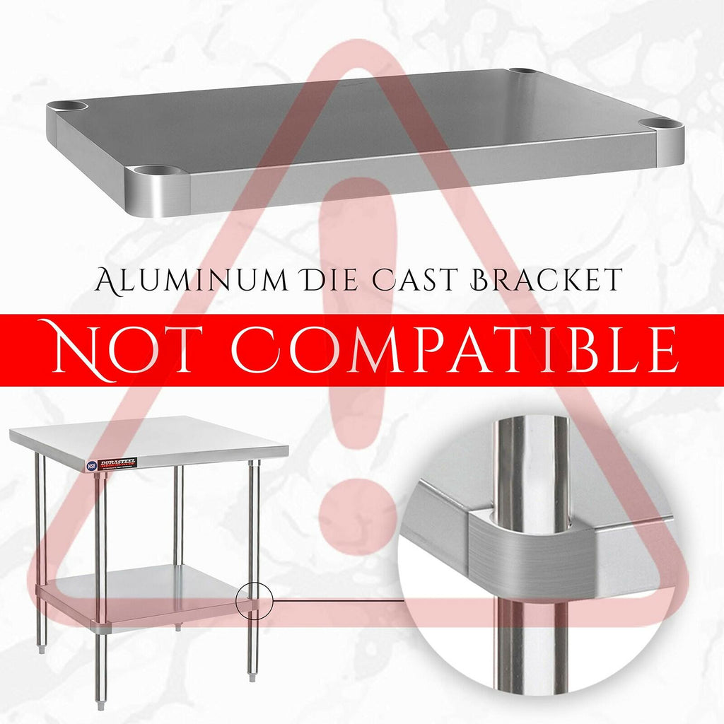 DuraSteel Galvanized Under Shelf for Work Tables 30" x 36"  Extra Adjustable