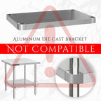 DuraSteel Galvanized Under Shelf for Work Tables 30" x 36"  Extra Adjustable