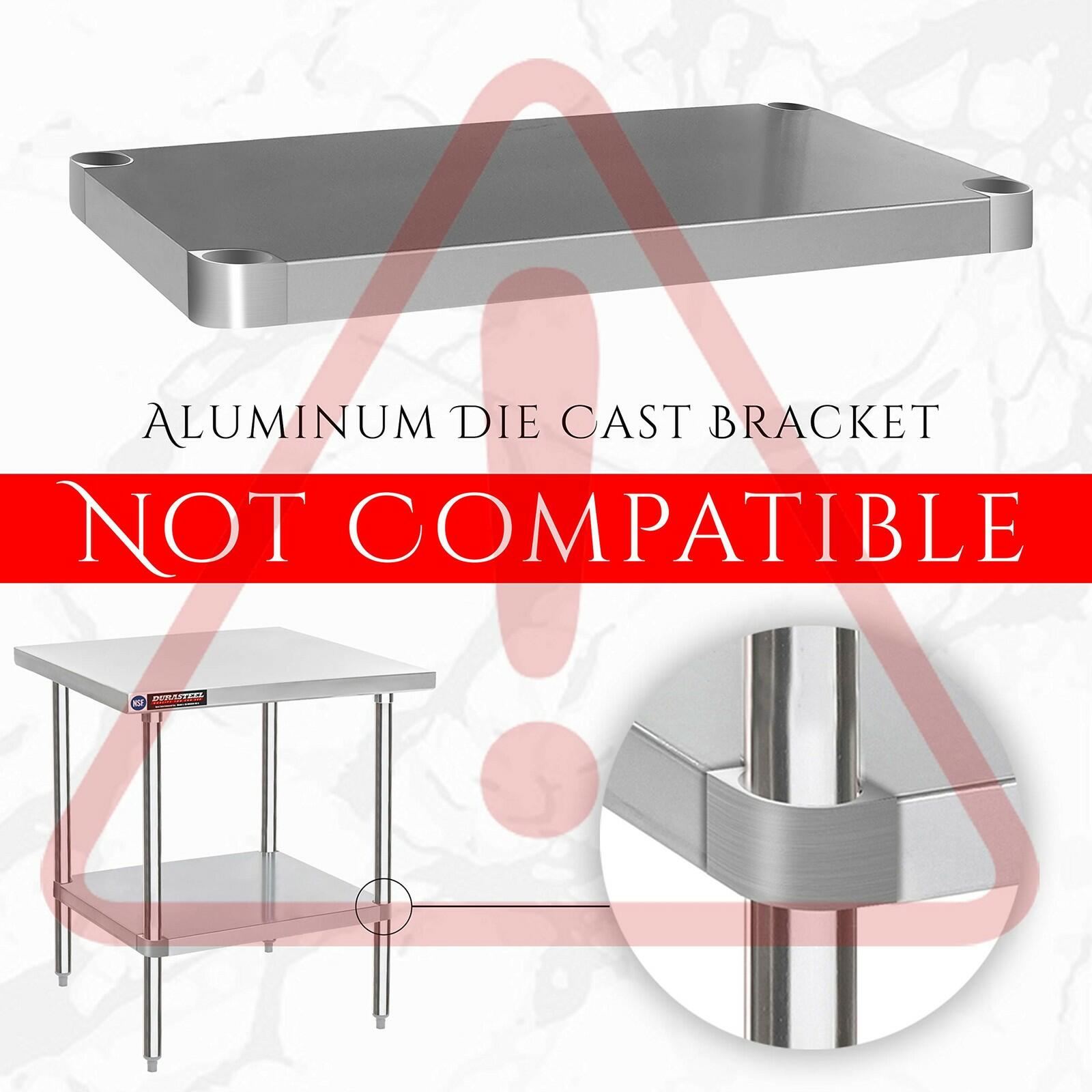 DuraSteel Galvanized Under Shelf for Work Tables 30" x 36"  Extra Adjustable