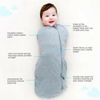 Happiest Baby Sleepea Comforter Swaddle - 100% Organic Cotton Baby Swaddle