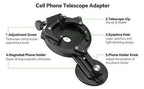 FANAUE Telescope Phone Adapter, Spotting Scope Smartphone Phone Mount for