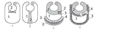 KWIK-SEW PATTERNS K0151 Bibs Sewing Template, One Size