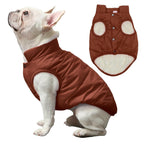 JoyDaog 2 Layers Fleece Lined Warm Dog Jacket for Puppy Winter Cold Weather,Soft
