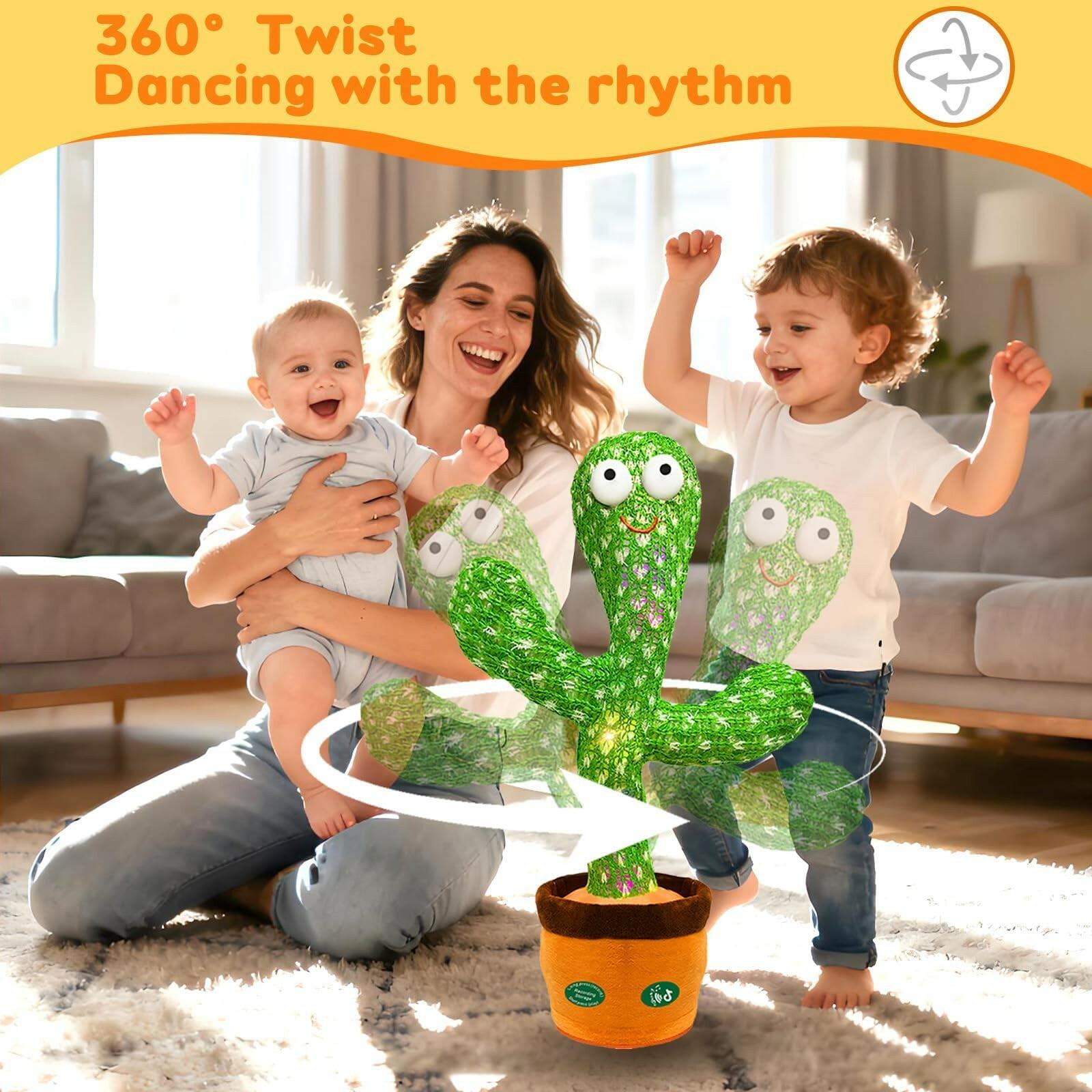Interactive Baby Toys Dancing Talking Cactus Toy,Funny Gift for Infant 6-18