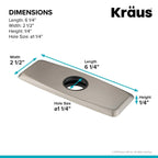 KRAUS Deck Plate for Bathroom Faucet in Spot Free Stainless Steel, BDP01SFS