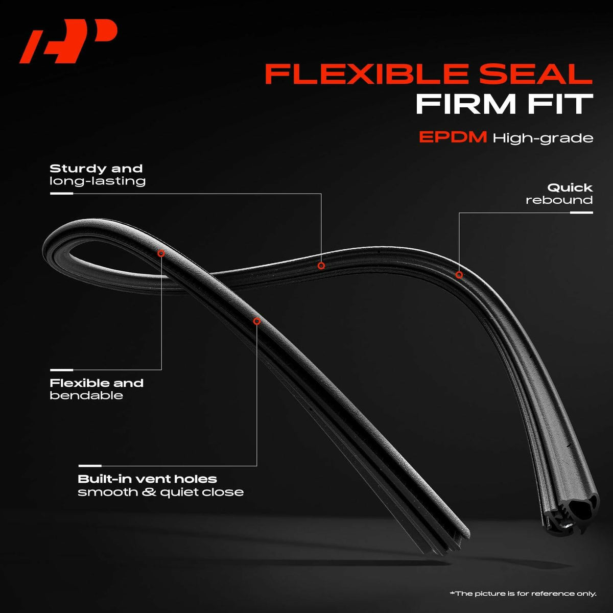 2Pack Front Door Weatherstrip Seal for Chevy Silverado 1500 Tahoe GMC Sierra