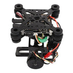 Halearo Brushless 3 Axes Camera Stabilizer Lightweight CNC Aluminum Alloy for FPV Cameras Ultra Stable Construction Black