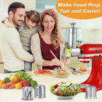 FavorKit Fresh Prep Slicer Shredder Attachment for KitchenAid Stand Mixers,