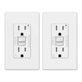 2 PACK ELEGRP GFCI Outlet 15 Amp, Self-Test GFI Electrical Outlet with Thinner