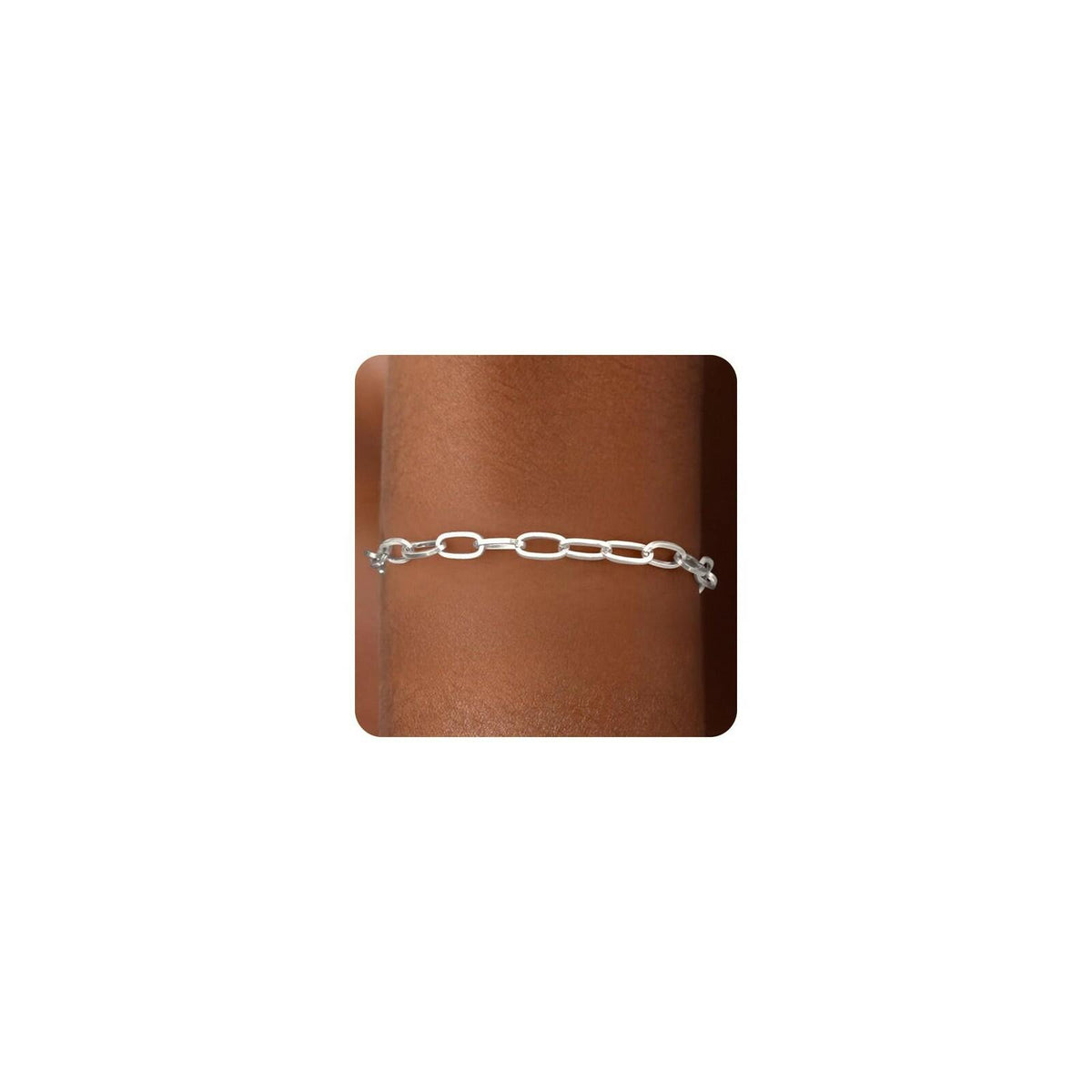 Treasure Bender S925 Sterling Silver Paperclip Chain Bracelets for Women -