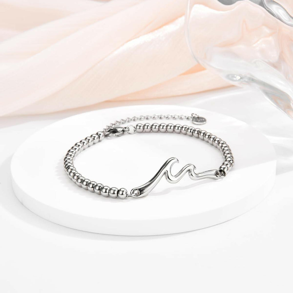IKIATY Inspirational Gifts for Women, Wave Inspirational Bracelet, Get Well
