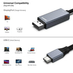 BENFEI USB-C to DisplayPort 3 Feet Cable(8K@60Hz 4K@144Hz), USB Type-C to