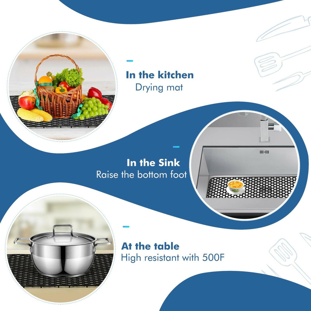 Bestjing Silicone Sink Protectors for Kitchen Sink - 28.4"x 14.3" Kitchen