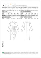 Vogue Patterns Misses' Mock-Wrap Cutout Dress, Orange