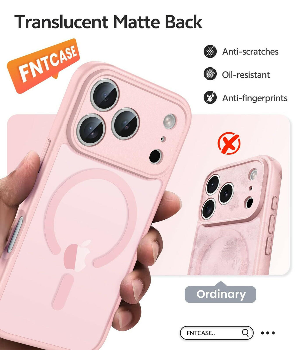 FNTCASE for iPhone 17 Pro-Max Case: [Compatible with Magsafe] Translucent Matte