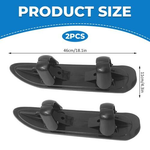 4 pcs Tsawntd Stroller Skis, Multi-Purpose Stroller Sled Snow Skis Winter Sledge