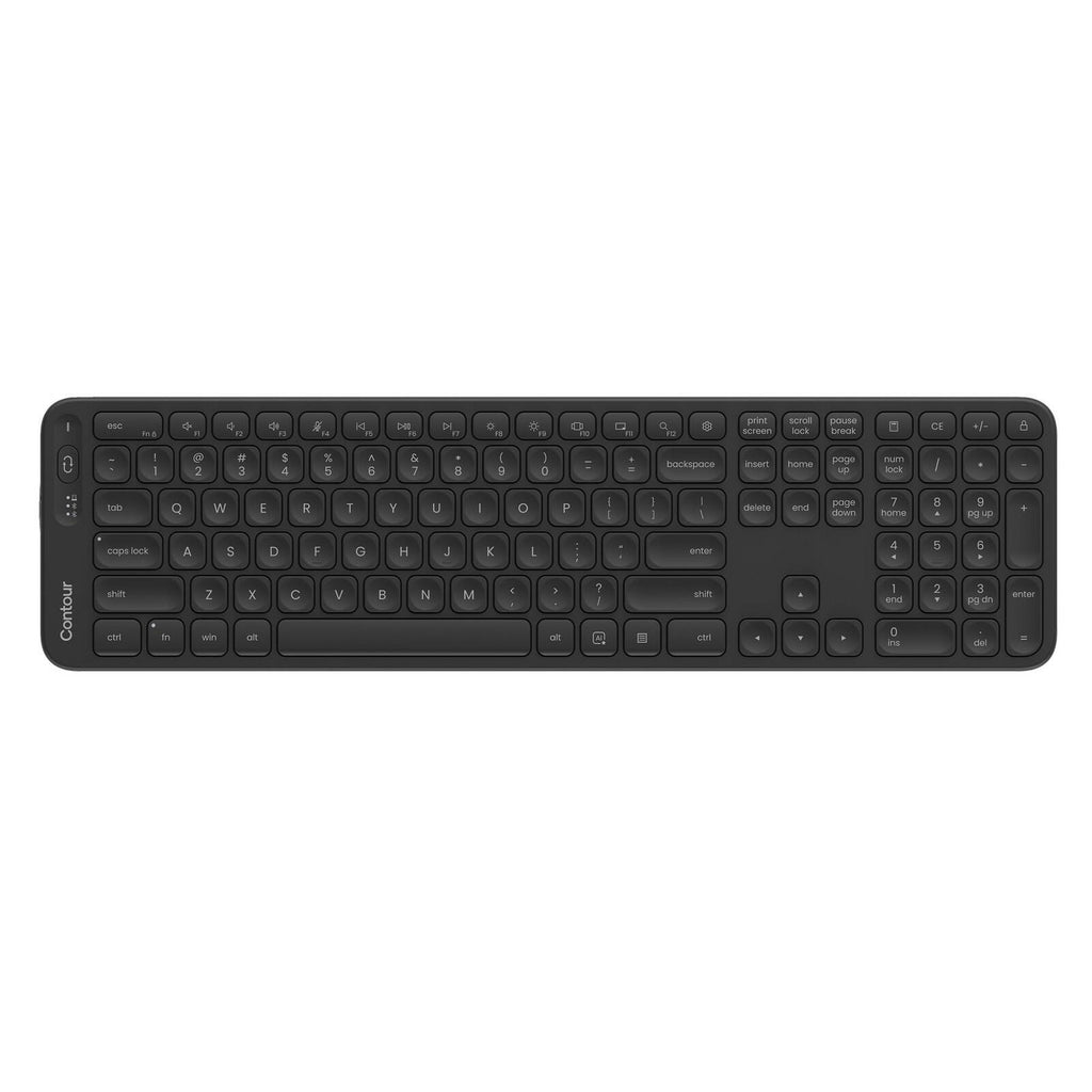 Contour Balance Keyboard: Full-Size Wireless Keyboard with USB Receiver, US