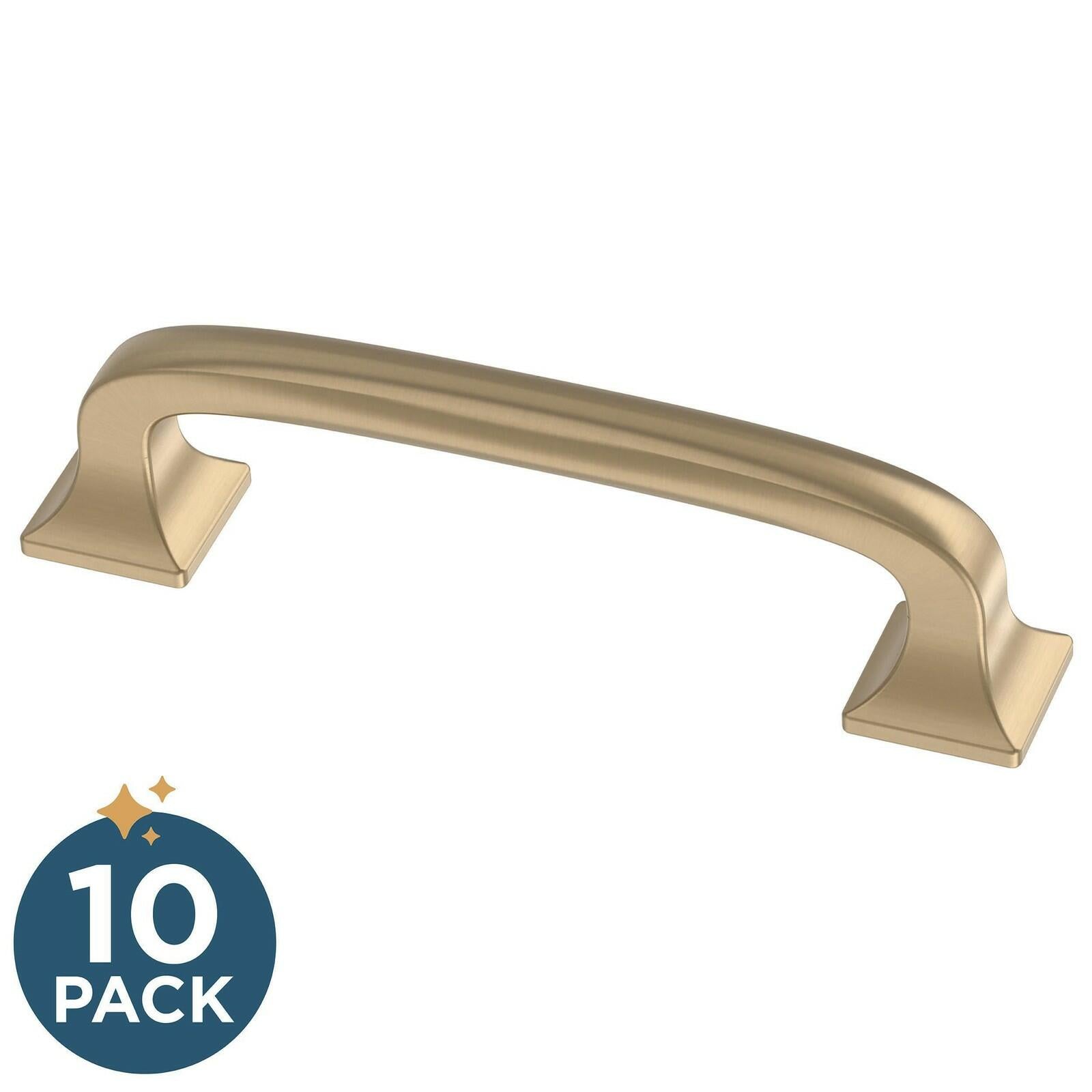 10-Pack Franklin Brass Lombard Cabinet Handles 3" Hole Center Pulls | Champagne