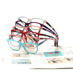 SIGVAN Ladies Reading Glasses Blue Light Blocking Spring Hinge Fashion Pattern