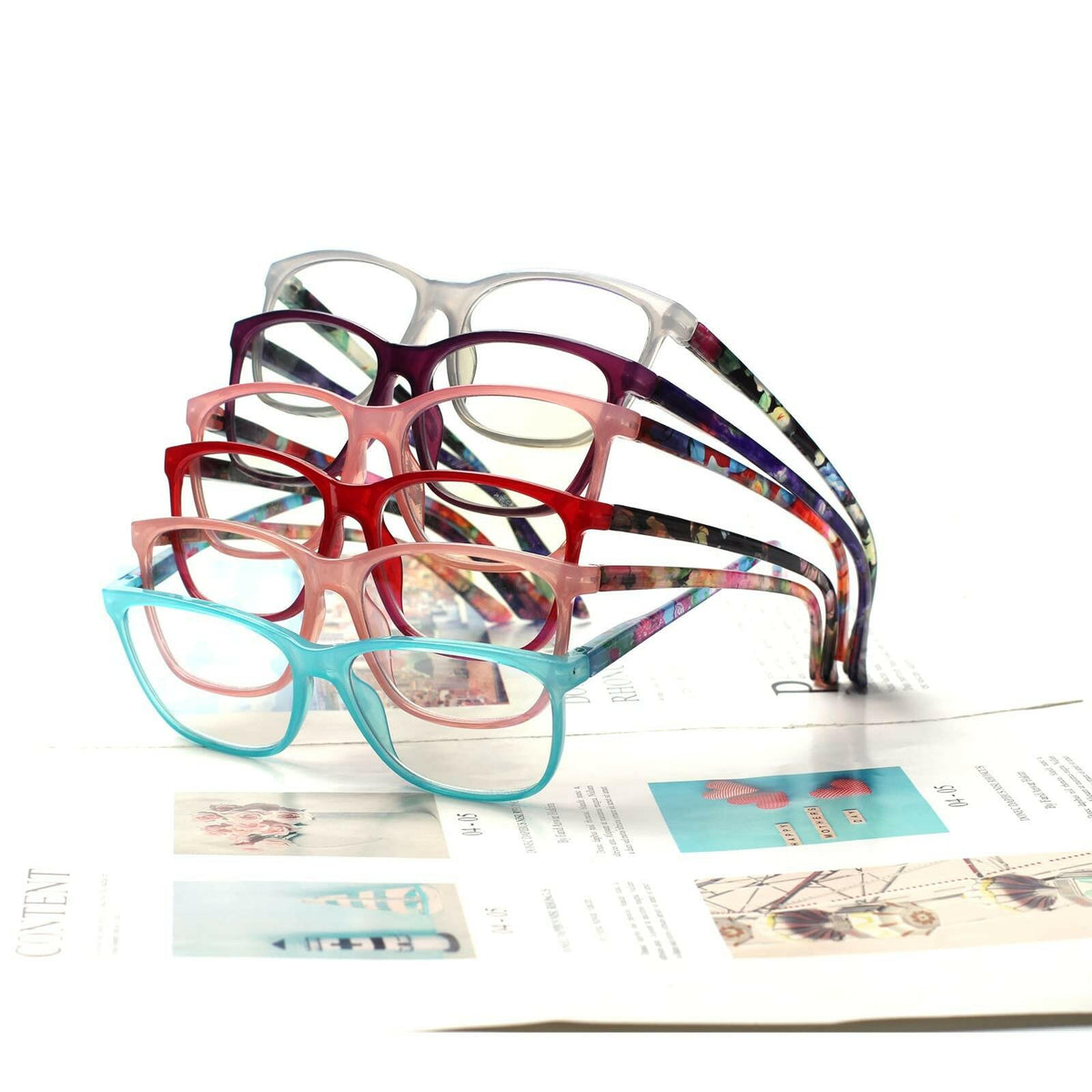 SIGVAN Ladies Reading Glasses Blue Light Blocking Spring Hinge Fashion Pattern