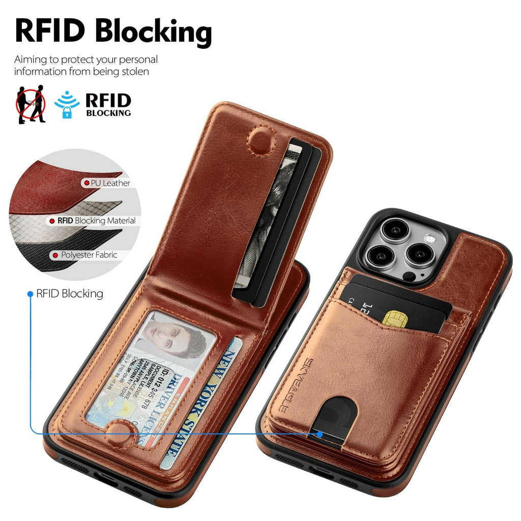 SkyEagle Compatible with Magsafe 2 in 1 Detachable iPhone 16 Pro Wallet Case