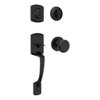 Kwikset Henley Single Cylinder Door Handleset Round Knob SmartKey Black
