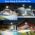 1 Pack Street Solar Lights Outdoor Heavy Duty 6500K LED Motion Sensor