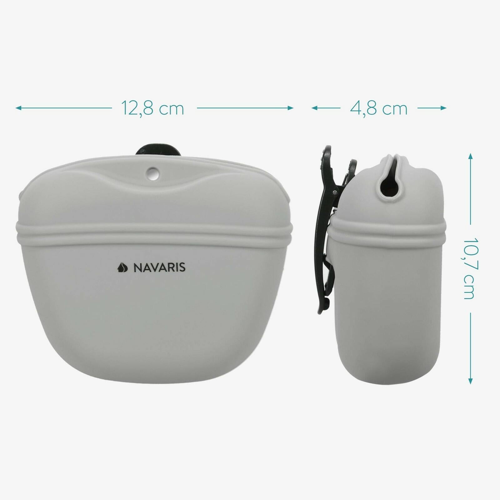 Set of 2 Navaris Silicone Dog Treat Pouch Training Pet Puppy Bag Pocket Snack