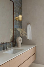 Pathson Set of 2 Hardwired Wall Sconce Dimmer Switch, Brass Finish Wall Light