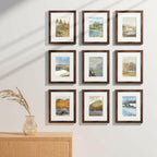 Vittanly 8x10 Picture Frames Set of 9, Shatter Resistant Plexiglass, Display 5x7