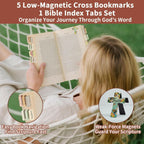 25 PCS Bible Study Supplies Kit, Large Capacity Canvas Tote Bag for Women