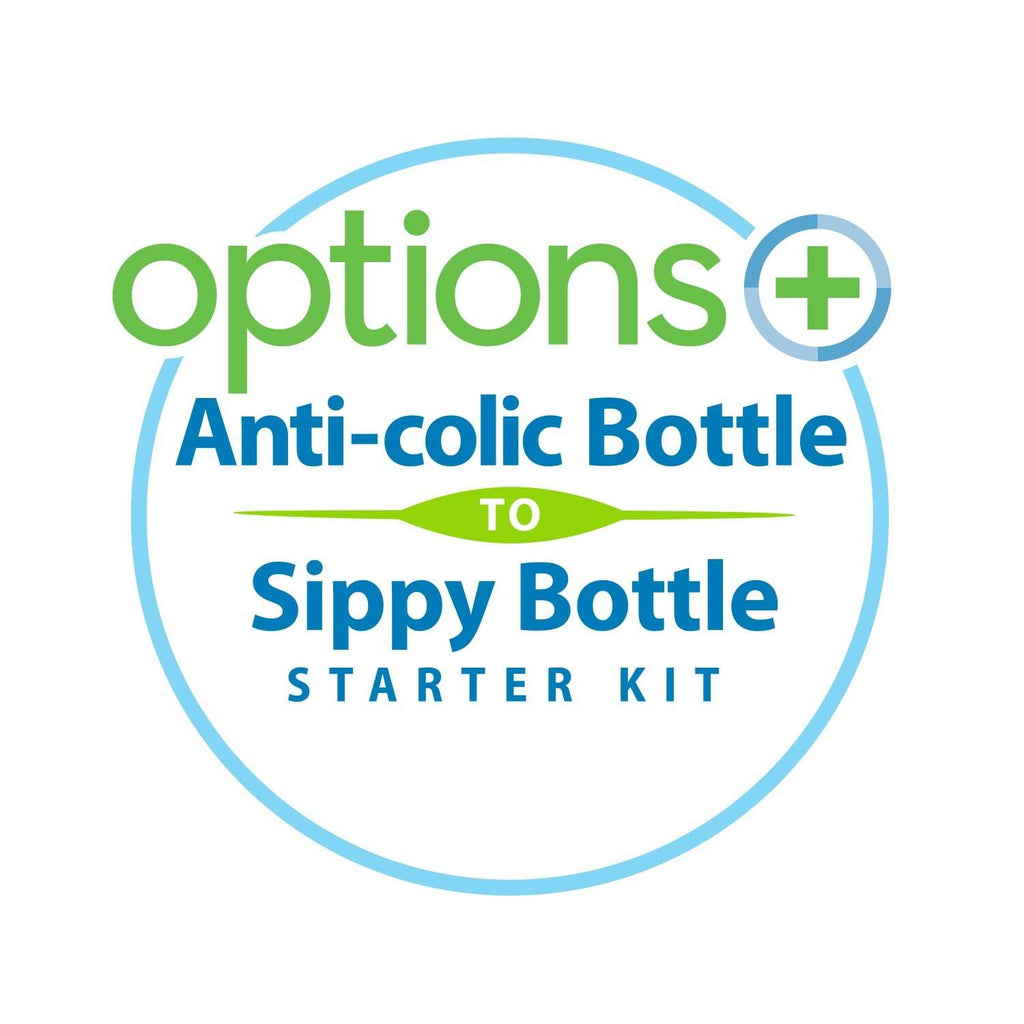 Dr. Brown’s Anti-Colic Options+ Wide-Neck Sippy Bottle Starter Kit, 9oz/270mL,