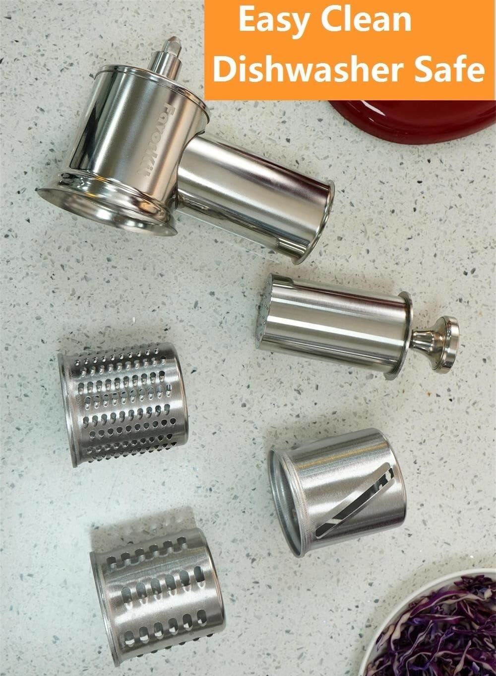 FavorKit Fresh Prep Slicer Shredder Attachment for KitchenAid Stand Mixers,